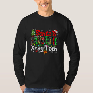 Camiseta Christmas Santas Favorite Xray Tech Xmas Tree Ligh