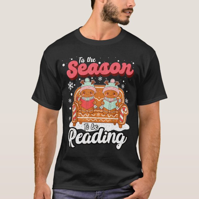 Camiseta Christmas School Teacher Retro Librarian Groovy Xm (Frente)