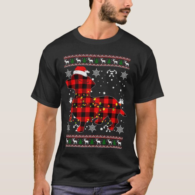 Camiseta Christmas Shirt For Dachshund Lover Gift Santa Buf (Frente)