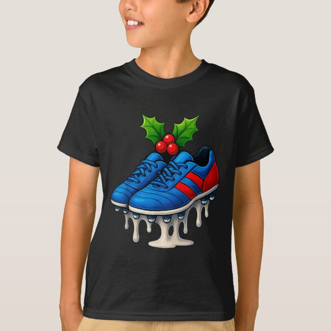 Camiseta Christmas Soccer Cleats Ice Cream Drip Xmas  (Frente)
