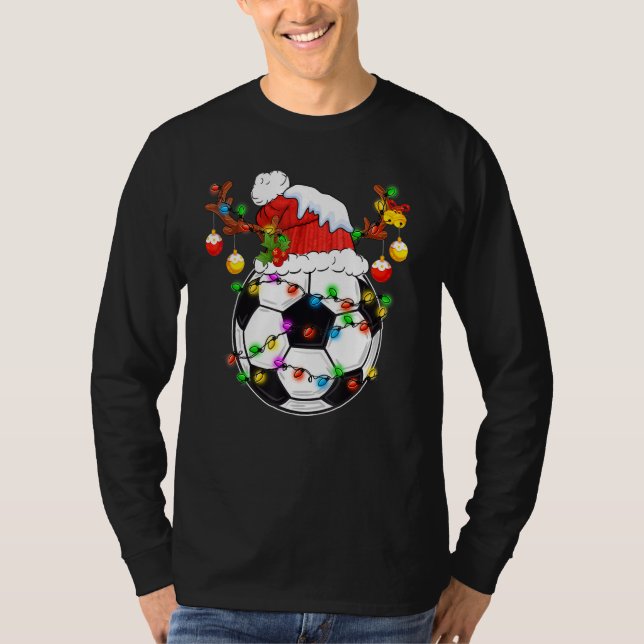 Camiseta Christmas Soccer Snow Holiday Sport Lover Soccer P (Frente)