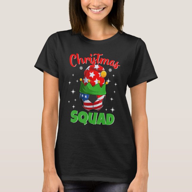 Camiseta Christmas Squad   Elf Soccer Family Matching Pajam (Frente)