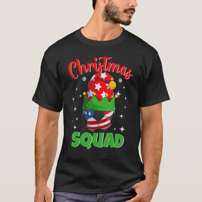Camiseta Christmas Squad   Elf Soccer Family Matching Pajam (Frente)
