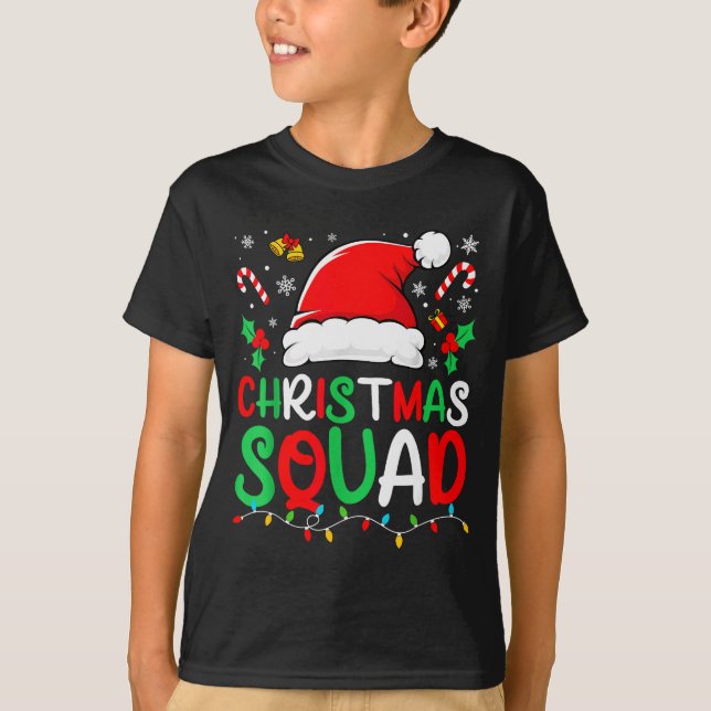 Camiseta Christmas Squad Family Group Matching Christmas Pa (Frente)