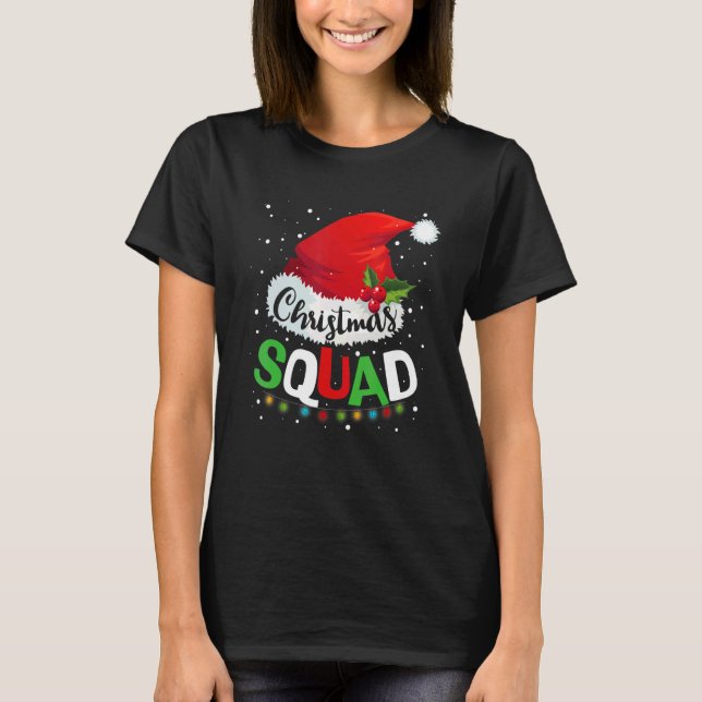 Camiseta Christmas Squad Family Matching Pajamas Xmas (Frente)