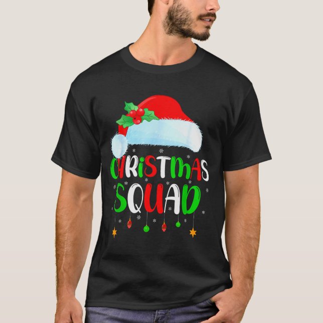 Camiseta Christmas Squad Matching Family Group Santa Xmas P (Frente)