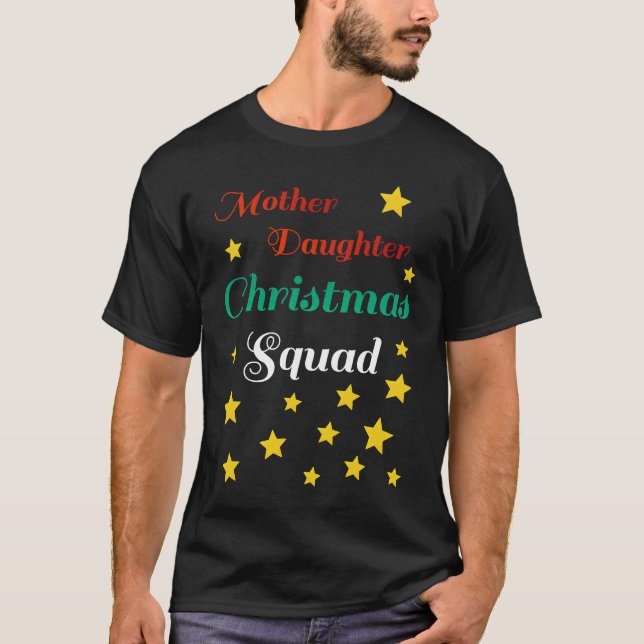 Camiseta Christmas Squad Mother Daughter Mom Bakery Bake Ba (Frente)