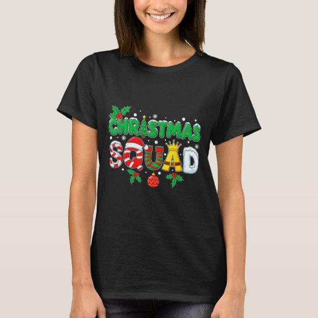 Camiseta Christmas Squad Santa Dabbing Elf Family Matching  (Frente)