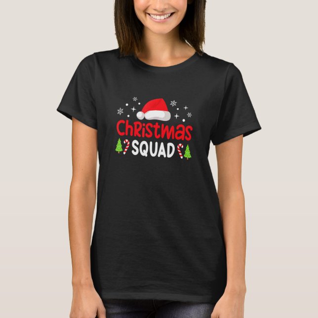 Camiseta Christmas Squad  Santa Elf Family Group Matching (Frente)