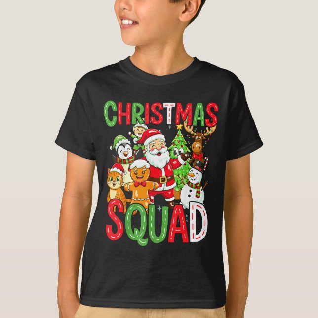 Camiseta Christmas Squad Santa Family Matching Xmas  (Frente)