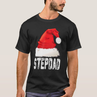 Camiseta Christmas Stepdad Santa Hat Xmas Matching Family  