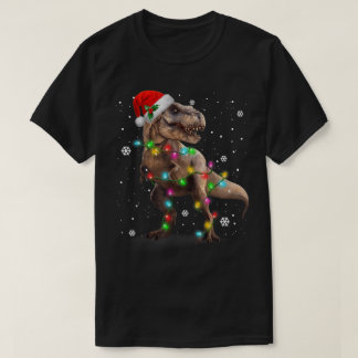Camiseta Christmas T-Rex Dinosaur Funny Holiday Shirt