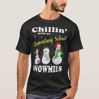 Camiseta Christmas Teacher Chillin With My Elementary Schoo