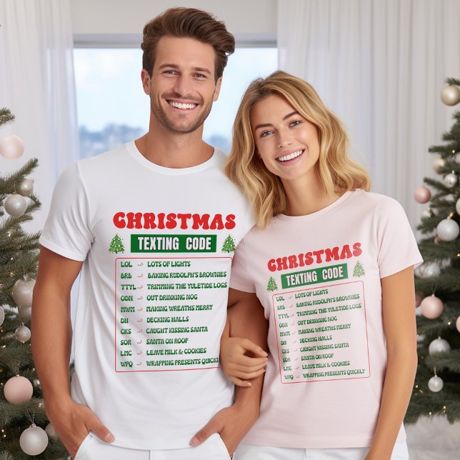 Camiseta Christmas Texting Code  (Criador carregado)