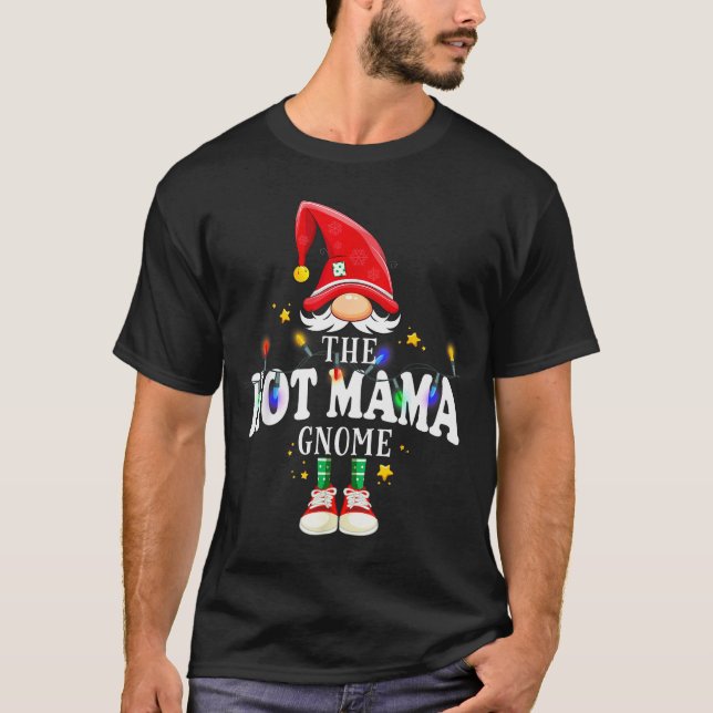 Camiseta Christmas The Hot Mama Gnome X-mas Matching Pjs  (Frente)