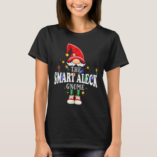 Camiseta Christmas The Smart Aleck Gnome X-mas Matching Pjs (Frente)