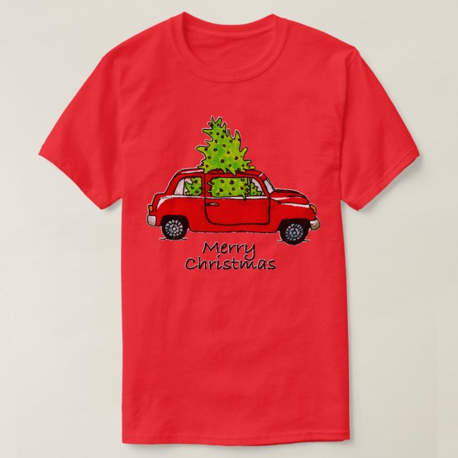 Camiseta Christmas Tree Car  (Frente do Design)