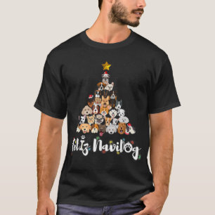 Camiseta Christmas Tree Dogs Xmas Pet Dog Lover Navidad San