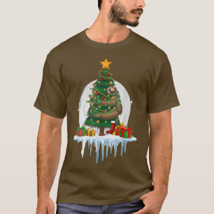 Camiseta Christmas Tree Fairy Lights Snow Christmas Sloth