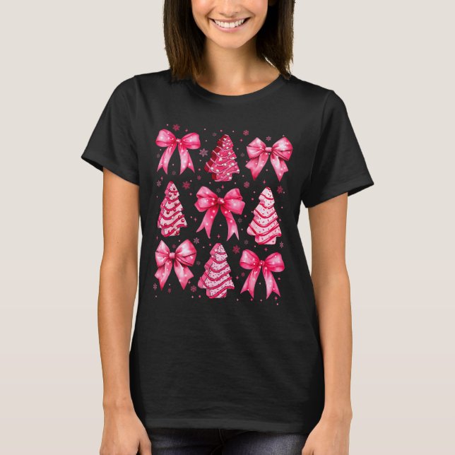 Camiseta Christmas Tree Nk Cake Coquette Christmas Xmas Gir (Frente)