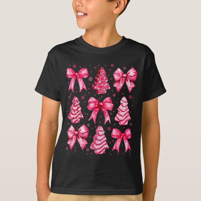 Camiseta Christmas Tree Nk Cake Coquette Christmas Xmas Gir (Frente)