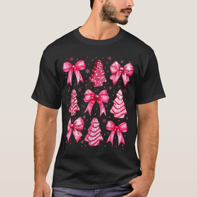 Camiseta Christmas Tree Nk Cake Coquette Christmas Xmas Gir (Frente)