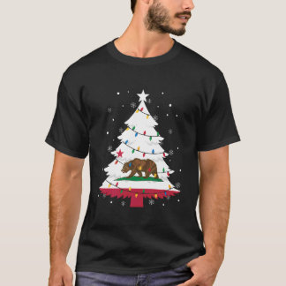 Camiseta Christmas Tree with California Flag Festive State