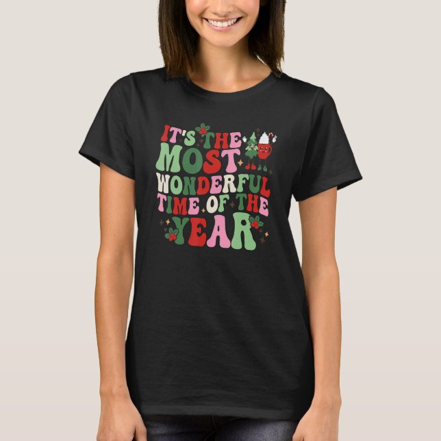 Camiseta Christmas Trees It's The Most Wonderful Time Of Th (Frente)