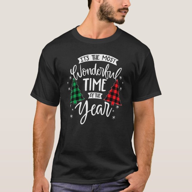 Camiseta Christmas Trees It's The Most Wonderful Time Of Th (Frente)