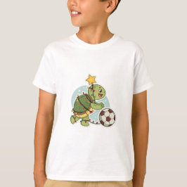 Camiseta Christmas Turtle with Soccer Ball