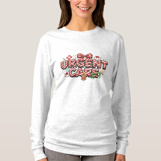 Camiseta Christmas Urgent Care Long Sleeve  (Frente)