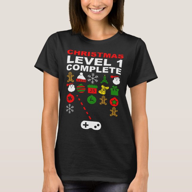 Camiseta Christmas Video Gaming Decoration Invaders Gamer (Frente)