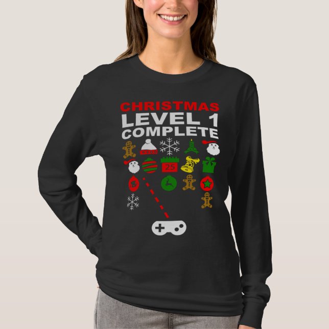 Camiseta Christmas Video Gaming Decoration Invaders Gamer (Frente)
