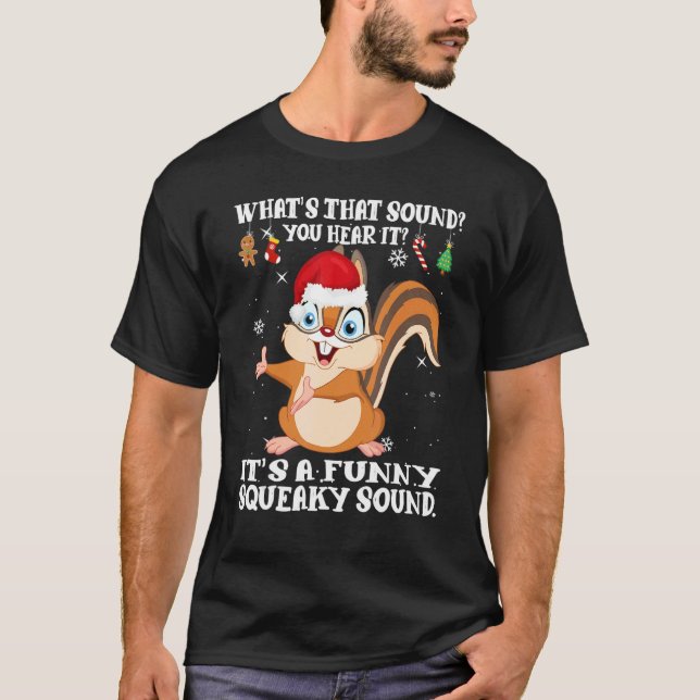 Camiseta Christmas What's That Sound You Hear It Squirrel S (Frente)