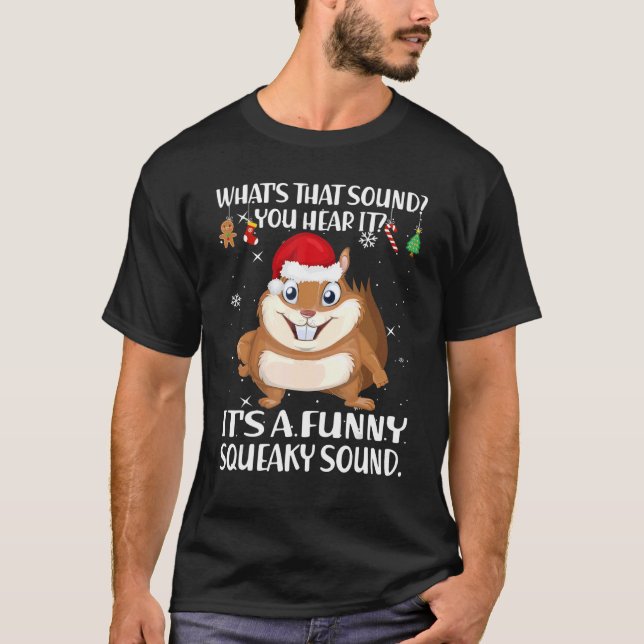 Camiseta Christmas What's That Sound You Hear It Squirrel S (Frente)