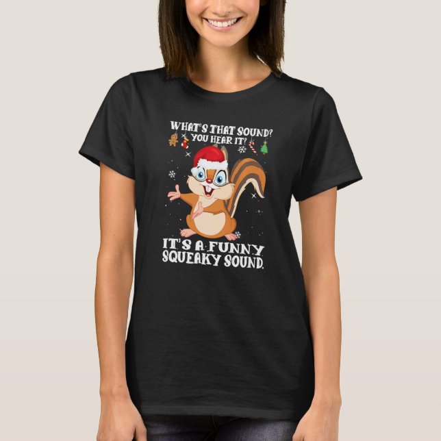 Camiseta Christmas What's That Sound You Hear It Squirrel S (Frente)