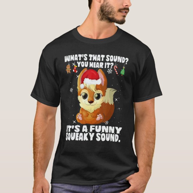 Camiseta Christmas What's That Sound You Hear It Squirrel S (Frente)