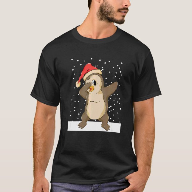 Camiseta Christmas winter Christmas Xmas penguin dab Christ (Frente)