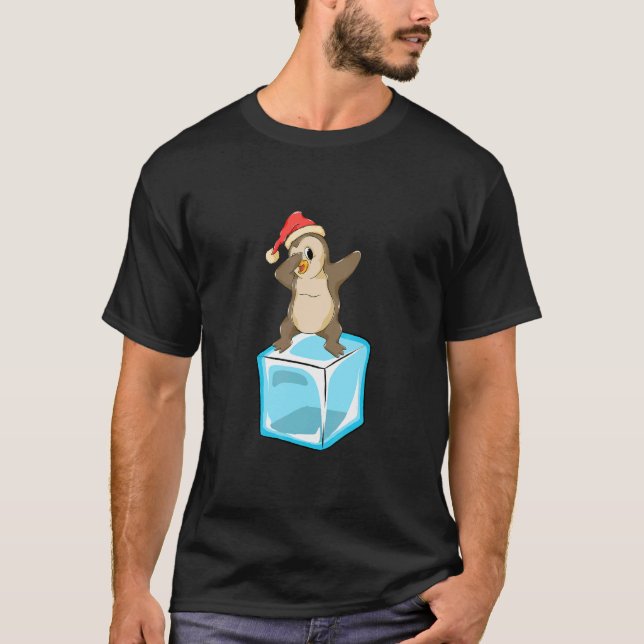 Camiseta Christmas winter Christmas Xmas penguin dab Christ (Frente)
