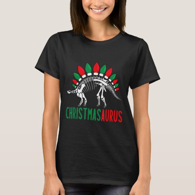 Camiseta Christmasaurus Cute Christmas Dinosaur Tree Rex Di (Frente)