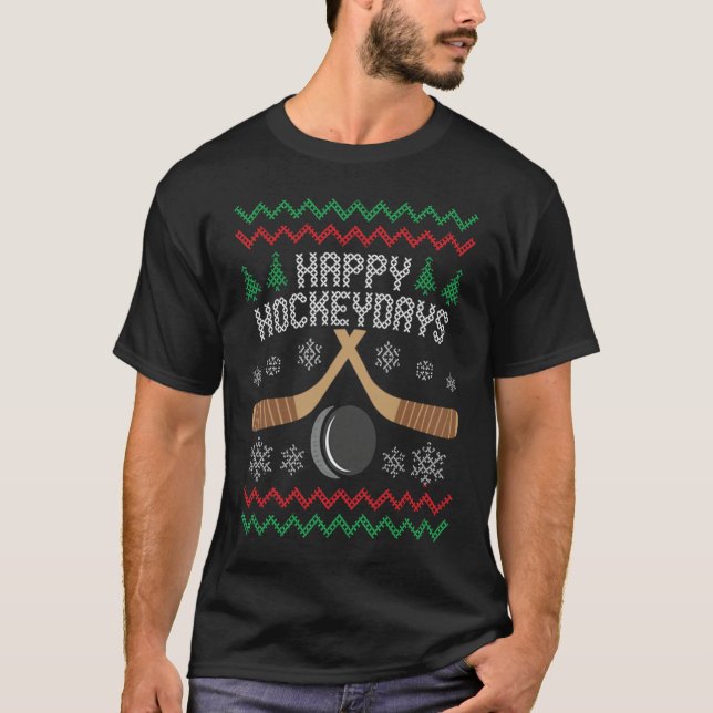 Camiseta ChristmasTee  Hockey (Frente)