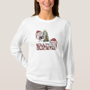 Camiseta Christmouse alegre com árvore