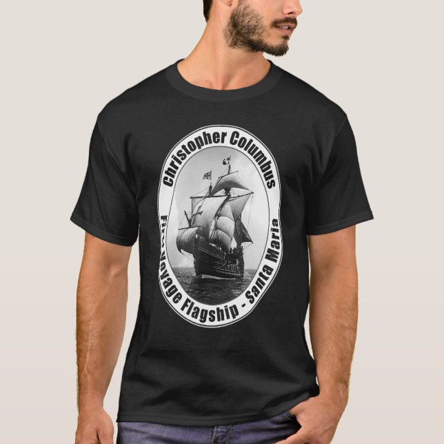 Camiseta Christopher Columbus Day História Americana (Frente)