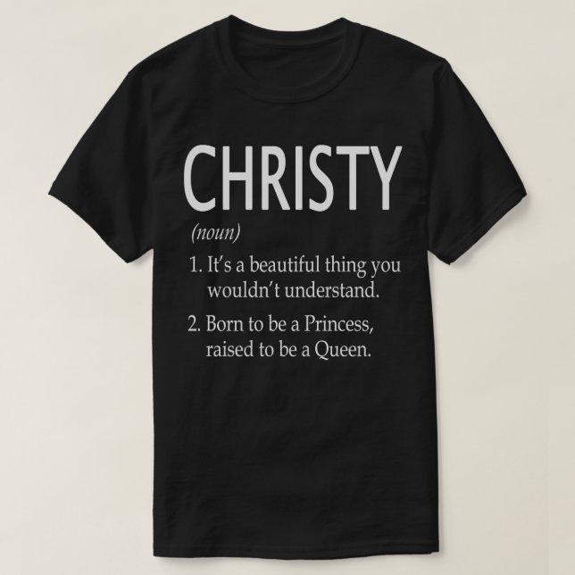 Camiseta Christy Name Gift 162 (Frente do Design)
