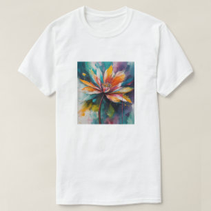 Camiseta "Chromatic Bloom: Abstrato Flower Art"
