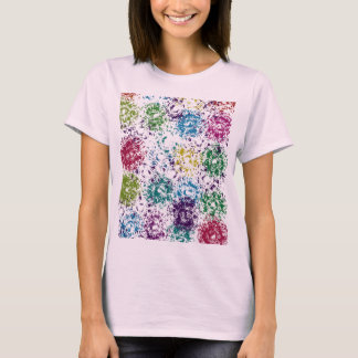 Camiseta Chromatic Stipple Bloom Abstract