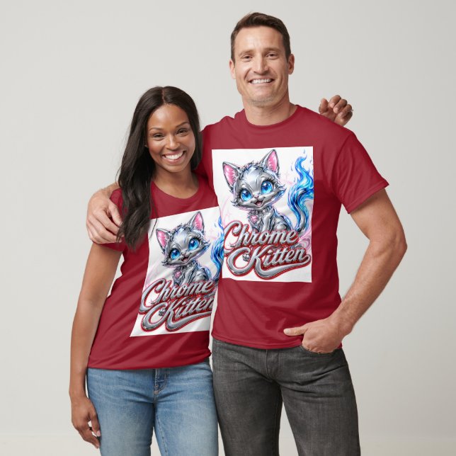 Camiseta Chrome Kitten (Unissex)