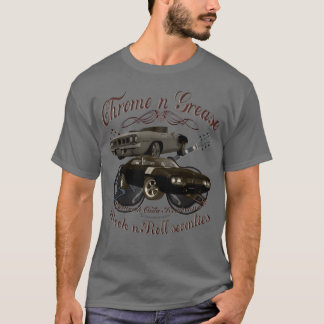Camiseta Chrome n Grease 70s Plymouth muscle car oldtimer g