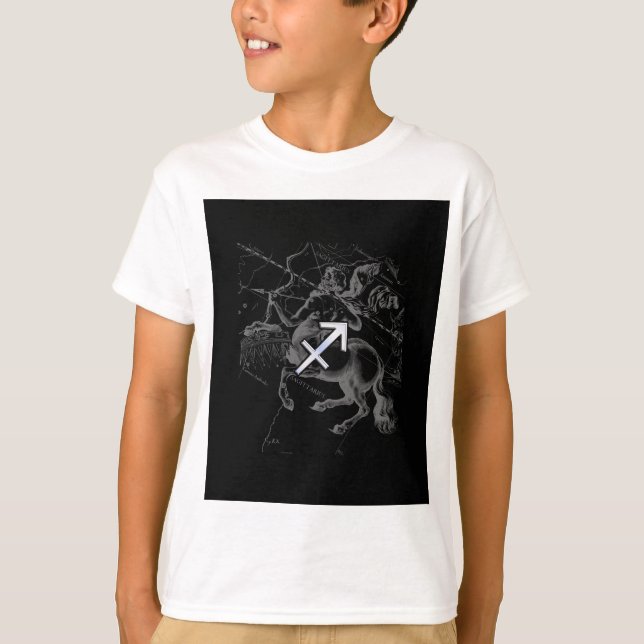 Camiseta Chrome Sagittarius Símbolo Zodiac Hevelius cerca d (Frente)