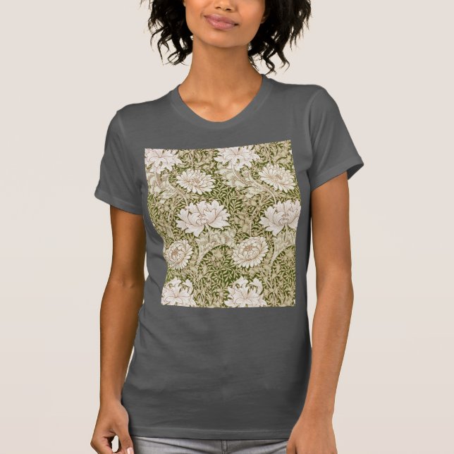 Camiseta Chrysanthemum Dourado, William Morris (Frente)